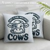 Farmhouse Cow Themed pillowcase Decorations for Home Girl Room, Just A Girl Who Loves Cows Throw pillow Cover, Cow Girls Gifts