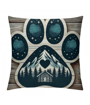 Ulloord You Me and The Dogs Rustic Camping Throw pillow Case Cover ,Funny Camping Decorations for Home Living Room Campsite RV Cabin Tent,Dog Lover Gifts,Campers Camping Lovers Gifts