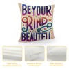 Ulloord Be Your Own Kind of Beautiful Throw pillow Case Cover, Inspirational Quotes Decorations For Home Bedroom Girl Room Dorm,Motivational Gifts For Teen Girls Women Friends Sister Daughter