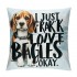 Ulloord Dog Themed pillowcase Decorations for Home, Funny Quote I Just Freaking Love Okay Throw pillow Cover , Dog Lover Gifts, Lover Gifts