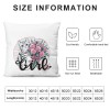 Ulloord Just A Girl Who Loves Cats Decorative Throw pillow Case Cover ,Cute Floral Kitty Cat Decorations for Home Bedroom Girls Room Office,Cat Owners Cat Moms Gift,Cat Lovers Gift