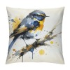 Ulloord Outdoor&nbsp;Birds are Singing&nbsp;On The Tree Accent Farmhouse Decorative Throw pillow Covers Watercolor Lovely Birds pillowcases Super Sof pillow Case for Bed