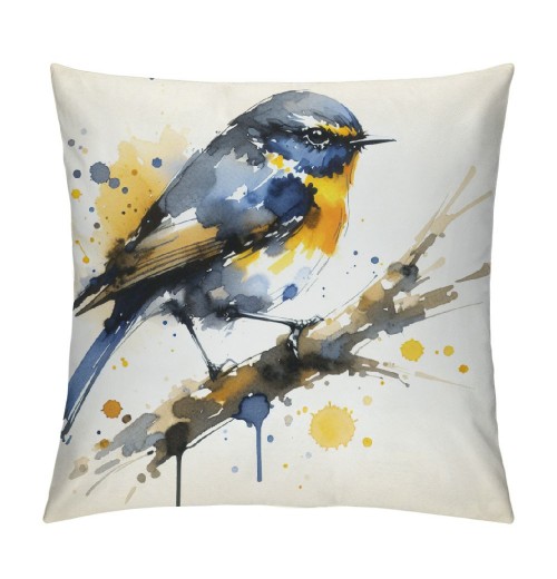 Ulloord Outdoor&nbsp;Birds are Singing&nbsp;On The Tree Accent Farmhouse Decorative Throw pillow Covers Watercolor Lovely Birds pillowcases Super Sof pillow Case for Bed