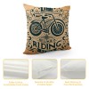 Ulloord  Vintage Black Bicycle Throw pillow Covers Life is Like Riding a Bicycle Lettering Throw pillow Case Cushion CoverRustic pillowcase Outdoor Decor for Sofa