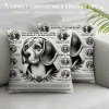 Cute Heritage of Love Throw pillow Case Cover , Puppy Dog Decorations for Home Bedroom Girls Room Office, Owners Moms Gift,Dog Gift