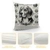 Cute Heritage of Love Throw pillow Case Cover , Puppy Dog Decorations for Home Bedroom Girls Room Office, Owners Moms Gift,Dog Gift