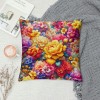 Ulloord  Oil Painting Daisy Flower Throw pillow Cover Outdoor Spring Watercolor Floral with Butterfly Farmhouse Throw Cushion Cover Home Sofa Couch pillow Cases