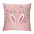  pillow Covers Rabbit Bunny Spring Farmhouse Decorative Throw pillow Cases Blue Pink Cushion Cover for Kids Room Couch Home Decor