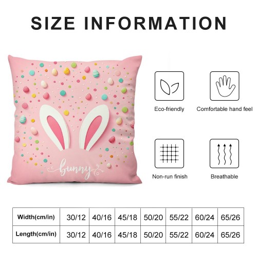  pillow Covers Rabbit Bunny Spring Farmhouse Decorative Throw pillow Cases Blue Pink Cushion Cover for Kids Room Couch Home Decor