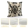 Ulloord Brown Tan Black pillow Covers Dahlia Floral Decor Throw pillows Spring Summer Modern Geometry Flower Outdoor Decorative Cushion Cases for Sofa Couch Bed Decorations