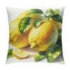 Ulloord  Fruit pillow Covers Fresh Lemon with Green Leaf Decorative pillow Cover Square pillowcase Decor Indoor Outdoor Home Couch