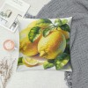 Ulloord  Fruit pillow Covers Fresh Lemon with Green Leaf Decorative pillow Cover Square pillowcase Decor Indoor Outdoor Home Couch