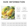 Ulloord  Fruit pillow Covers Fresh Lemon with Green Leaf Decorative pillow Cover Square pillowcase Decor Indoor Outdoor Home Couch