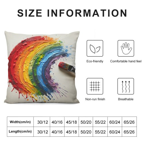 Ulloord  Rainbow Throw pillow Covers Home pillow Cover Colourful Rainbow pillow Case Hidden Zipper Closure Cushion Cover for Sofa Couch Bedroom Decor pillowcases(Rainbow)