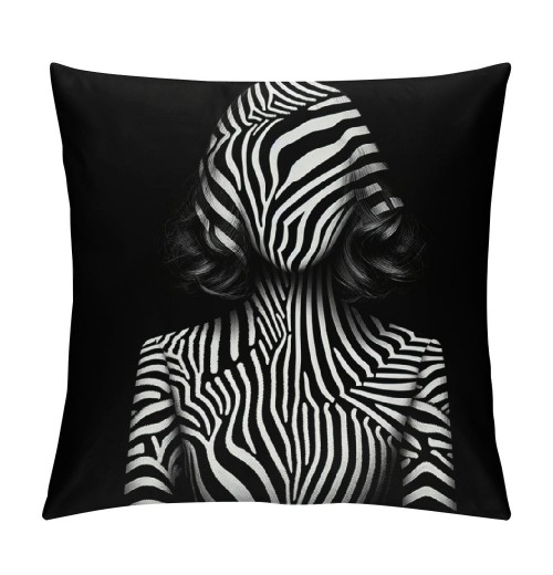 Ulloord Black and White Zebra Stripe Throw pillow Covers Summer Tropical Jungle Animals African Wildlife Exotic Decorative pillow Cases Cushion Cover for Sofa Couch Home Decor