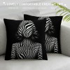 Ulloord Black and White Zebra Stripe Throw pillow Covers Summer Tropical Jungle Animals African Wildlife Exotic Decorative pillow Cases Cushion Cover for Sofa Couch Home Decor