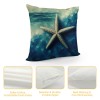 Ulloord  Vintage Starfish pillow Cover Ocean Blue Series Nautical Decorative pillow Covers Beach Theme Cushion Cover Home Decor pillowcase