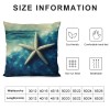 Ulloord  Vintage Starfish pillow Cover Ocean Blue Series Nautical Decorative pillow Covers Beach Theme Cushion Cover Home Decor pillowcase