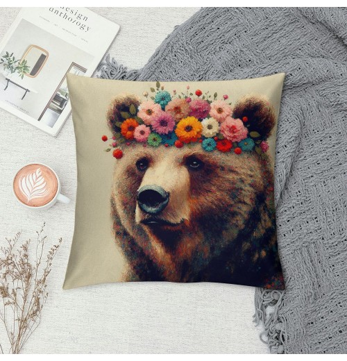 Lovely pillow Covers Cute Animals with Throw pillow Case Cushion Cover Home Sofa Decorative