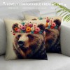 Lovely pillow Covers Cute Animals with Throw pillow Case Cushion Cover Home Sofa Decorative