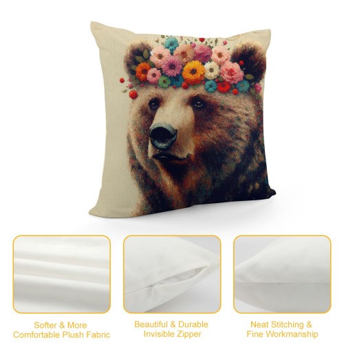 Lovely pillow Covers Cute Animals with Throw pillow Case Cushion Cover Home Sofa Decorative