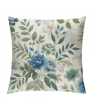 Ulloord  Gray Flower Oil Painting Throw pillow Covers Graceful Floral Flower Decorative Throw pillow Cover Square Art Prints Sofa Decor