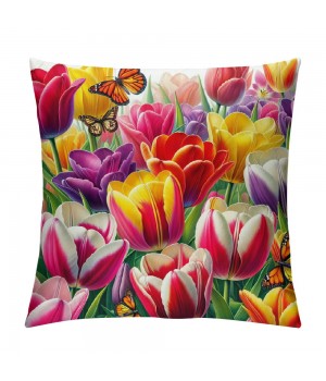  pillow Decorative pillow Case Watercolor Flowers Butterfly Decor Throw pillow Covers Cushions Covers Home Decorative pillowcase