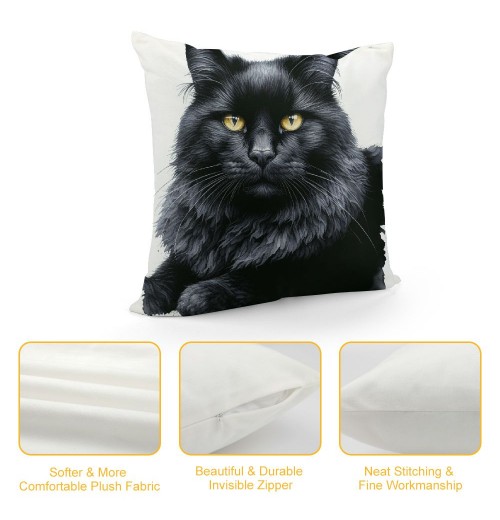  pillow Covers Animal&nbsp;Adorable Cat Decorative pillow Covers Oil Painting pillowcase Square Cushion Covers