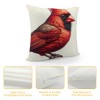  Throw pillow Covers Oil Painting Lovely Cardinal Bird with Green Plant Super Soft Decorative pillow Cover Square White Background pillow Case for Home Sofa Couch