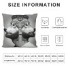 Ulloord Grey Wolf Bear Throw pillow Covers&nbsp;Modern Style Watercolor Animals Farmhouse pillows Cases Square Cushion Cover&nbsp;Standard pillowcase for Sofa