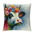 Smilayrd Farm Animal Farmhouse pillow Covers Oil Painting Lovely Cow with Decor Throw pillow Case Rustic Country Animal Cushion Cover Outdoor for Sofa