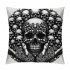 Retro White Head Throw pillow Covers Halloween Party Decorative Couch Cushion Cover Skull pillow Case