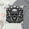 Retro White Head Throw pillow Covers Halloween Party Decorative Couch Cushion Cover Skull pillow Case