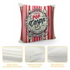 Ulloord Movie Theater Time Throw pillow Covers Fresh Popcorn Icons Decorative pillowcase Red and White Stripe Cushion Case Cover Home Decor for Couch