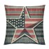 Throw pillow Covers Patriotic American Flag July 4th Farmhouse pillow Cover Independence Day Sign Cushion Cover Home Decor for Sofa Bed Car(Star)