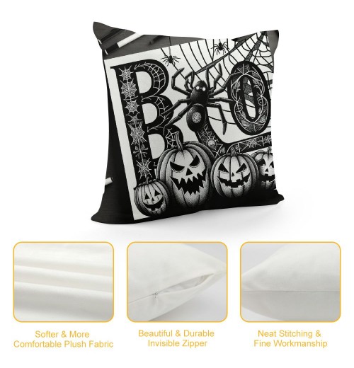 Black Happy Halloween pillow Cover Pumpkin pillow Case Linen Throw Cushion Cover Cushion Cases Halloween Sofa Bed Decoration