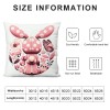  Happy Easter Rabbit pillow Covers Spring Easter Bunny Farmhouse Decoration Hello Flowers Pink Stripes Throw pillow Cover Cushion Case