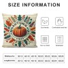 Ulloord  Wood Autumn Pumpkin Farmhouse pillow Cover Super Soft Thanksgiving Halloween Fall Harvest Decorative pillow Case Square Cushion Cover Maple Leaf Decor