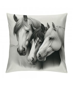 Ulloord Horse Decorative Throw pillow Covers&nbsp; Cushion Cover Color Animal Throw pillows Case for Sofa Couch Outdoor Decor