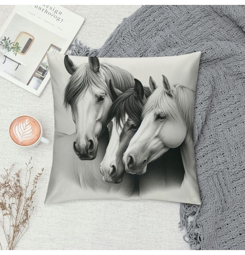 Ulloord Horse Decorative Throw pillow Covers&nbsp; Cushion Cover Color Animal Throw pillows Case for Sofa Couch Outdoor Decor