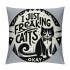 Ulloord Cat Kitty Themed pillowcase Decorations for Home, Funny Quote I Just Freaking Love Tuxedo Cats Okay Throw pillow Cover, Tuxedo Cats Gifts, Cat Lover Gifts