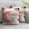 Ulloord Themed pillowcase Decorations for Home, Rustic with Watercolor Floral Decorative Throw pillow Cover, Gifts