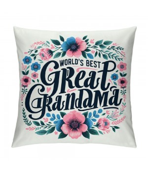 Ulloord Themed pillowcase Decorations for Home, Farmhouse Floral World’s Best pillow Cover, Gifts