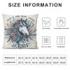 Ulloord Horse Themed pillowcase Decorations for Home, Just A Girl Who Loves Horses Throw pillow Cover, , for Girls