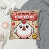 Ulloord Farmhouse Chicken Themed pillowcase Decorations for Home, I Just Freaking Love Chickens Okay Chicken Throw pillow Cover, Chicken Lover Gifts, Farmer Girl Woman Gifts