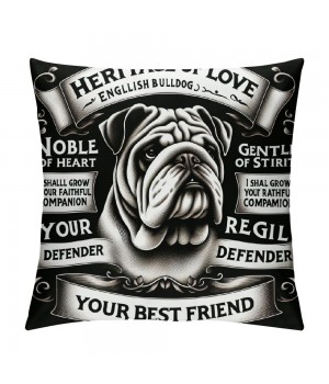 Ulloord Cute of Love Throw pillow Case Cover, Decorations For Home Bedroom Girls Room Office, Owners Moms Gift,Dog Lovers Gift