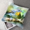 Ulloord Vintage Watercolor Birds Decorative Farmhouse pillow Cover Birds&nbsp;are Singing&nbsp;Square Outdoor Throw pillow Cushion Cover 