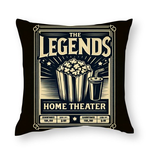 Ulloord pillow Covers Retro Movie Theater Patterns Decorative Throw pillow Covers pillow Case Cushion Cover Body pillowcovers