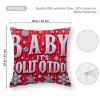 Ulloord Baby It's Cold Outside Christmas Snowflake Throw pillow Cover Super Soft Red Decorative pillow Covers Cushion Case Home Sofa Couch