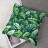  Tropical Leaves Throw pillow Covers Green Palm Leaf Decorative pillow Cases Outdoor Cushion Covers for Sofa Couch Garden Home Decor